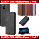 Magnetic Book Cover Case for iPhone 12/12 Pro 6.1" Card Wallet Leather Slim Fit